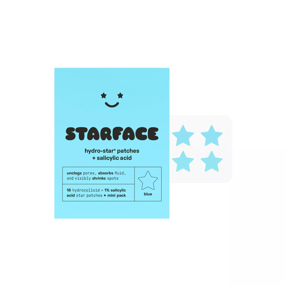 STARFACE Parches de espinillas hydro-star + salicylic acid 16 pzas